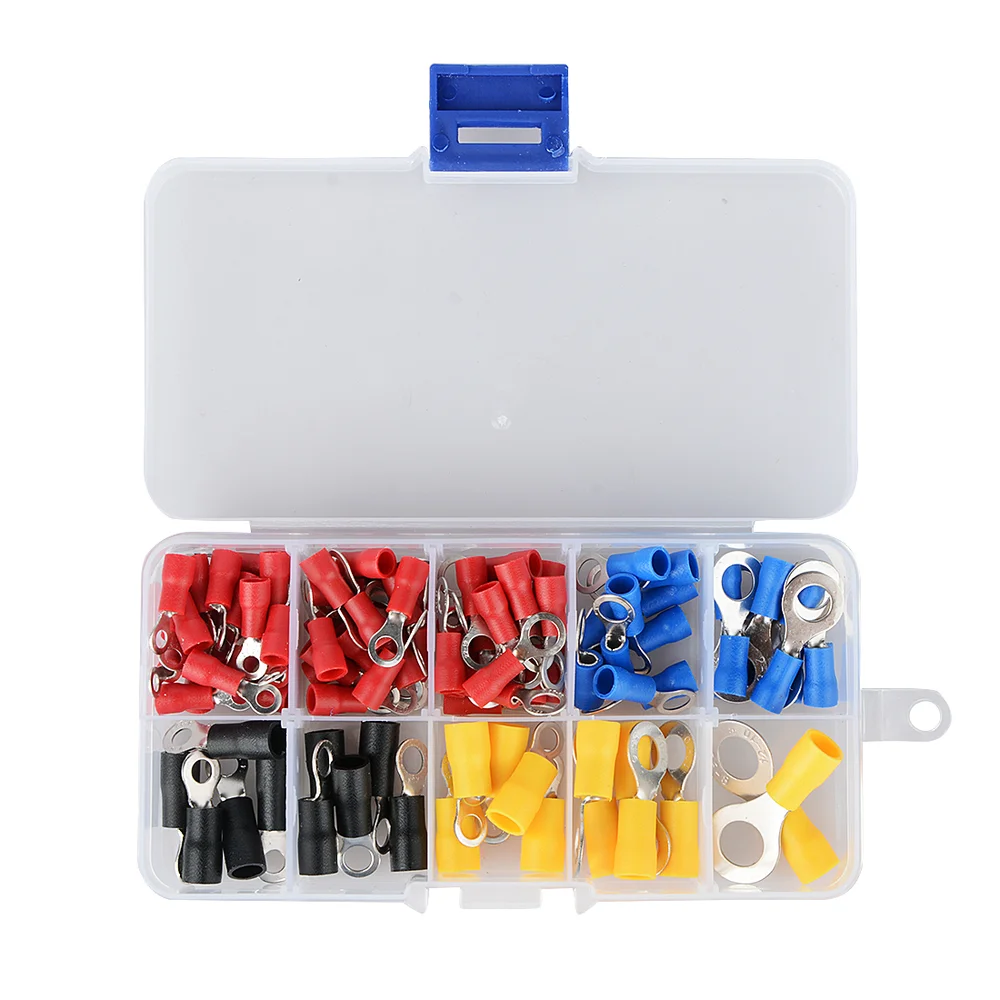 102pcs/set Ring Terminal Electrical with Box Copper Assorted Insulated Ring Wire Crimp Connector Terminals Assortment Kit
102pcs/set Ring Terminal Electrical with Box Copper Assorted Insulated Ring Wire Crimp Connector Terminals Assortment Kit