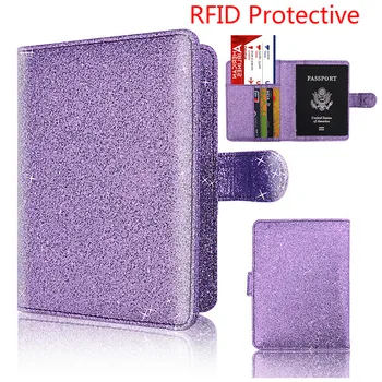 RFID Protection Women Female Fashion Shiny PU Leather Passport Cover Holder Wallet Purse Business Credit Bank Card Holder
RFID Protection Women Female Fashion Shiny PU Leather Passport Cover Holder Wallet Purse Business Credit Bank Card Holder