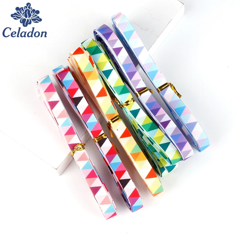 5/6yards/lot 10mm Multi color option geometric pattern Grosgrain Ribbon Packing Tape DIY Hair Bow Jewelry Findings
5/6yards/lot 10mm Multi color option geometric pattern Grosgrain Ribbon Packing Tape DIY Hair Bow Jewelry Findings