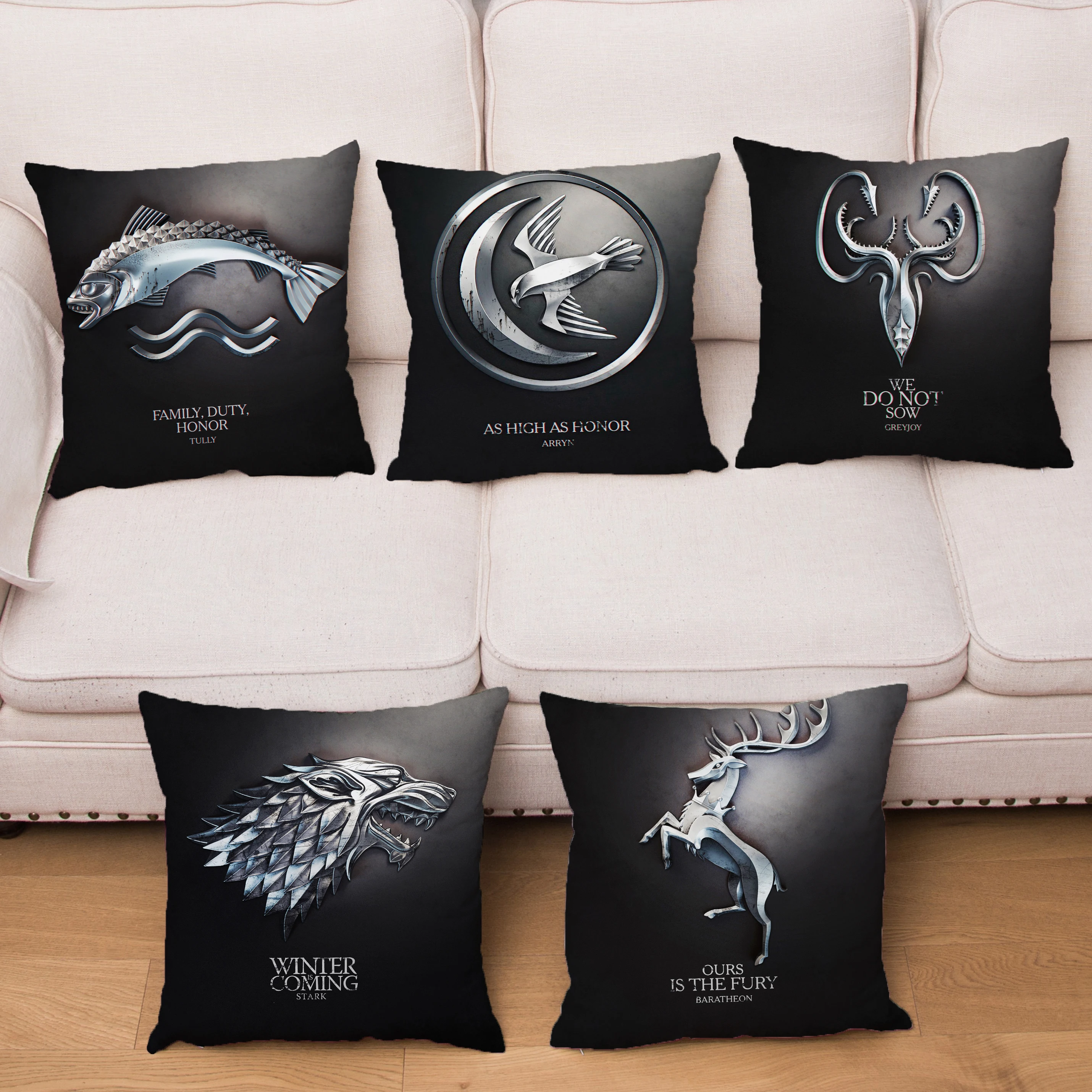 Silver Metal Game of Thrones Print Cushion Cover Super Soft Short Plush Pillow Covers 45*45 Pillows Cases Home Decor Pillowcase
Silver Metal Game of Thrones Print Cushion Cover Super Soft Short Plush Pillow Covers 45*45 Pillows Cases Home Decor Pillowcase