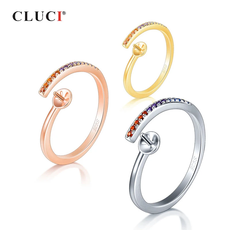 CLUCI Silver 925 Zircon Pearl Ring Mounting for Women Jewelry 925 Sterling Silver Adjustable Open Rings Simple Rings
CLUCI Silver 925 Zircon Pearl Ring Mounting for Women Jewelry 925 Sterling Silver Adjustable Open Rings Simple Rings