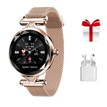 H2 Smart watch Women Fashion Smartwatch Heart rate monitor Pedometer sleep monitor Fitness Tracker For Android and IOS+Airpods 
H2 Smart watch Women Fashion Smartwatch Heart rate monitor Pedometer sleep monitor Fitness Tracker For Android and IOS+Airpods