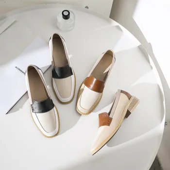 2019 autumn new fashion color matching casual shoes women retro leather comfortable square low heel loafers
2019 autumn new fashion color matching casual shoes women retro leather comfortable square low heel loafers