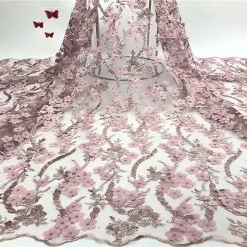 Fashion African Lace Fabric High Quality Peach 3D Flower Lace Nigerian Lace Fabric 2019 High Quality Lace With Beaded 5yards
Fashion African Lace Fabric High Quality Peach 3D Flower Lace Nigerian Lace Fabric 2019 High Quality Lace With Beaded 5yards