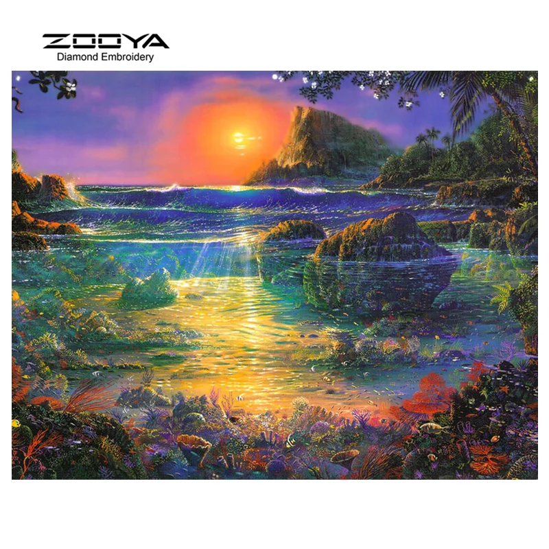 ZOOYA Diamond Embroidery 5D DIY Diamond Painting Sunset Beach Diamond Painting Rhinestone Cross Stitch Home Decoration CJ304
ZOOYA Diamond Embroidery 5D DIY Diamond Painting Sunset Beach Diamond Painting Rhinestone Cross Stitch Home Decoration CJ304