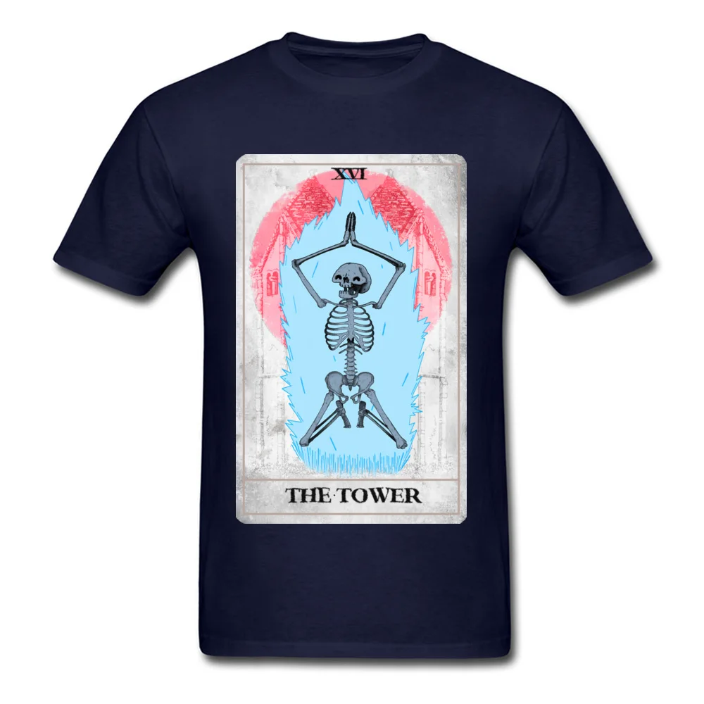 Men's T Shirts The Tower Cool Tops Shirt All Cotton Crew Neck Short Sleeve Leisure Tshirts Labor Day Wholesale The Tower navy