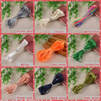 5m/roll Soft Satin Rattail Silk Macrame Cord Nylon Kumihimo Shamballa For DIY Chinese Knot Bracelet Necklace Jewelry Finding
5m/roll Soft Satin Rattail Silk Macrame Cord Nylon Kumihimo Shamballa For DIY Chinese Knot Bracelet Necklace Jewelry Finding