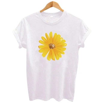2019 European and America Women's T-shirts Yellow flower Printed T Shirts Short Sleeve solid Cotton Fashion casual tops
2019 European and America Women's T-shirts Yellow flower Printed T Shirts Short Sleeve solid Cotton Fashion casual tops
