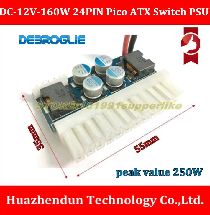 50pcs DC-12V-160W(peak value 250W)24PIN Pico ATX Switch PSU Car Auto Mini ITX DC TO DC PSU DC-ATX power module ITX Z1 Upgrade
50pcs DC-12V-160W(peak value 250W)24PIN Pico ATX Switch PSU Car Auto Mini ITX DC TO DC PSU DC-ATX power module ITX Z1 Upgrade