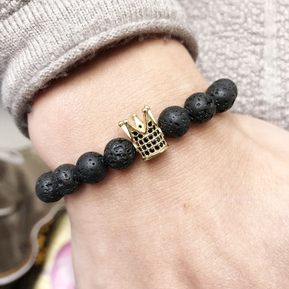 Luxury Empire Crown Mens Bracelet Antique Natural Stone Lava Stone Braclet For Men Biker Jewelry Accessories Erkek Bileklik
Luxury Empire Crown Mens Bracelet Antique Natural Stone Lava Stone Braclet For Men Biker Jewelry Accessories Erkek Bileklik