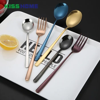 304 Stainless Steel Korean Spoons Forks Plated Multi-colors Solid Flat Chopsticks Spoon Portable Tableware Chopsticks Spoon Set
304 Stainless Steel Korean Spoons Forks Plated Multi-colors Solid Flat Chopsticks Spoon Portable Tableware Chopsticks Spoon Set