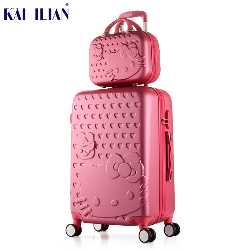 2PCS/SET Lovely 14" Cosmetic bag hello Kitty 20/22/24/28 inch girl students trolley case Travel luggage woman rolling suitcase
2PCS/SET Lovely 14" Cosmetic bag hello Kitty 20/22/24/28 inch girl students trolley case Travel luggage woman rolling suitcase