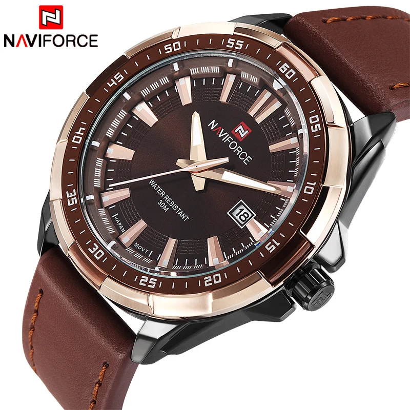 NAVIFORCE Mens Watches Top Luxury Brand Fashion Sport Watches Men Waterproof Quartz Clock Male Army Military Leather Wrist Watch
NAVIFORCE Mens Watches Top Luxury Brand Fashion Sport Watches Men Waterproof Quartz Clock Male Army Military Leather Wrist Watch