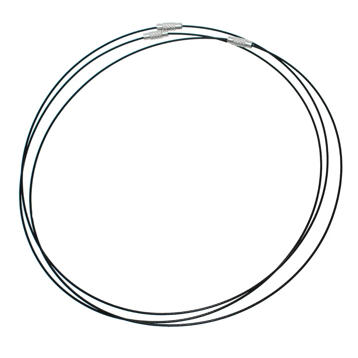 8SEASONS Steel Wire Choker Necklaces Silver Tone Color Black 45.6cm(18")long,10 PCs
8SEASONS Steel Wire Choker Necklaces Silver Tone Color Black 45.6cm(18")long,10 PCs