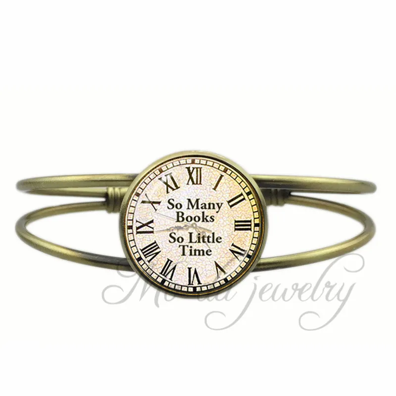 Quote Bangles So many books So little time watch Open Cuff Bangle Old Clock Steampunk Bracelet Charms Jewelry Accessories
Quote Bangles So many books So little time watch Open Cuff Bangle Old Clock Steampunk Bracelet Charms Jewelry Accessories