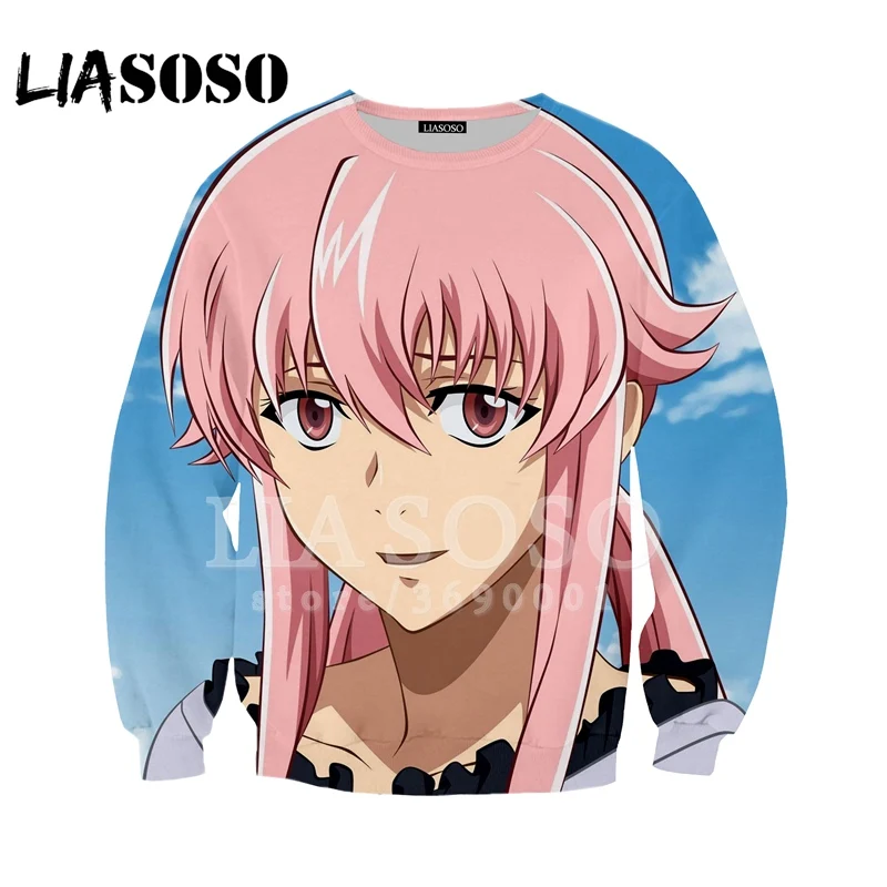 LIASOSO 2018 Sweatshirt Harajuku Hoodies 3d Print Future Diary Girl Yuno Gasai Men Women Pullovers Long-sleeve High-qualityX0708
LIASOSO 2018 Sweatshirt Harajuku Hoodies 3d Print Future Diary Girl Yuno Gasai Men Women Pullovers Long-sleeve High-qualityX0708