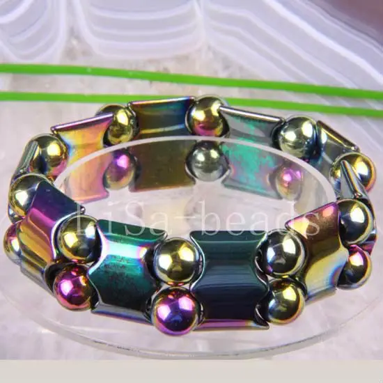 Free Shipping Fashion Jewelry Stretch Multicolor Magnetic Hematite Healing Bracelet 7" 1Pcs H458
Free Shipping Fashion Jewelry Stretch Multicolor Magnetic Hematite Healing Bracelet 7" 1Pcs H458