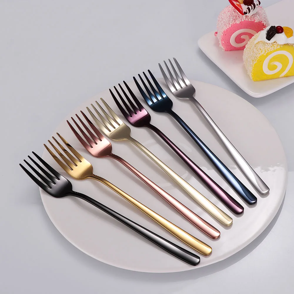 Colorful Creative Stainless Steel Fruit Dessert Fork Cake Snack Small Dinnerware Cutlery Tableware Fork Dining Fork Kitchen Tool
Colorful Creative Stainless Steel Fruit Dessert Fork Cake Snack Small Dinnerware Cutlery Tableware Fork Dining Fork Kitchen Tool