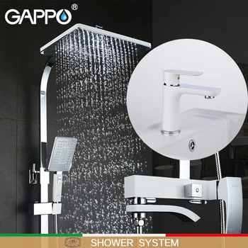 

GAPPO white Bathtub Faucets bath tub mixer waterfall bath faucets basin faucet brass basin mixer taps shower system