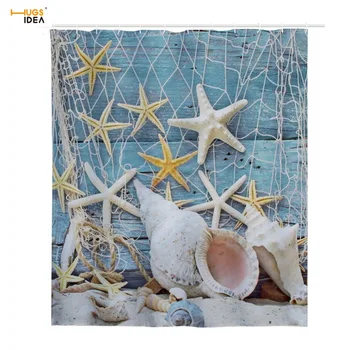 HUGSIDEA Summer Style Shower Curtain Shell Starfish Fish 3D Printed Bath Curtain Thickened Moldproof Waterproof Polyester Fabric
HUGSIDEA Summer Style Shower Curtain Shell Starfish Fish 3D Printed Bath Curtain Thickened Moldproof Waterproof Polyester Fabric