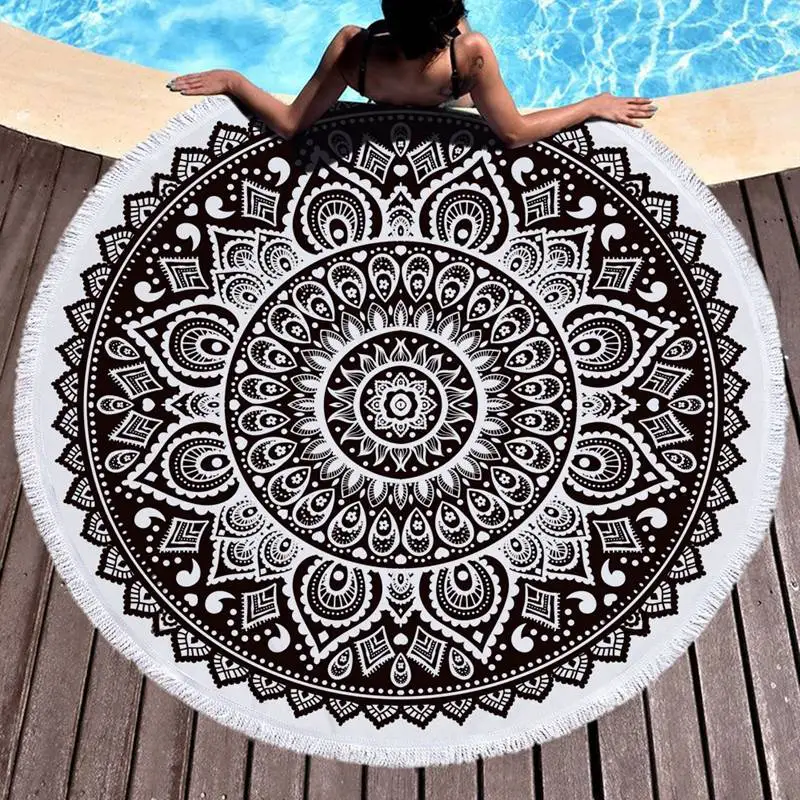 TOX Mandala Microfiber Towel Fabric Beach Towel Cotton for Adult India Yoga Mat Tassel Blanket Large Round Bath Towel
TOX Mandala Microfiber Towel Fabric Beach Towel Cotton for Adult India Yoga Mat Tassel Blanket Large Round Bath Towel