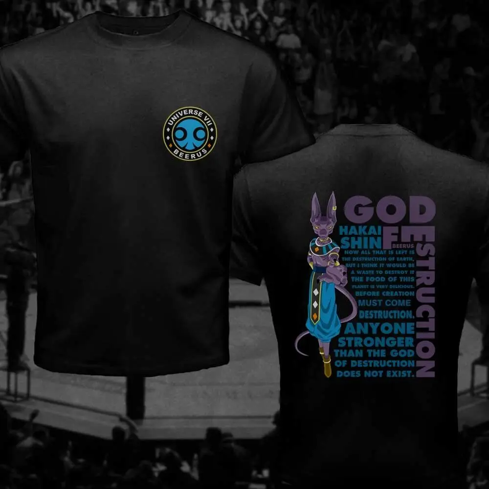 Double Side Beerus God of Destruction Universe 7 Inspired By Super Black T Shirt Men 2019 New Printing Cool T Shirts
Double Side Beerus God of Destruction Universe 7 Inspired By Super Black T Shirt Men 2019 New Printing Cool T Shirts