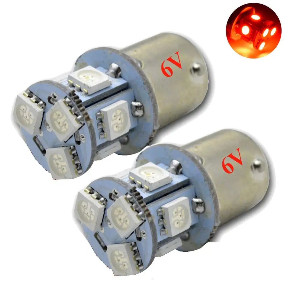 

4pcs Red p21w led 8SMD 1156 ba15s 6v 12v 24v 5050 DRL bulb RV Trailer Truck car styling Light parking Auto led Car lamp
