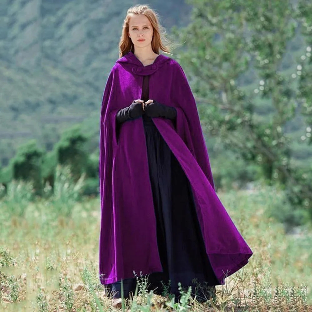ZOGAA Brand Women's Cloaks Solid Design Vintage Thick Hooded Floor-Length Medieval Long Cape Hoods Overcoat Long Cloak Windbreak
ZOGAA Brand Women's Cloaks Solid Design Vintage Thick Hooded Floor-Length Medieval Long Cape Hoods Overcoat Long Cloak Windbreak