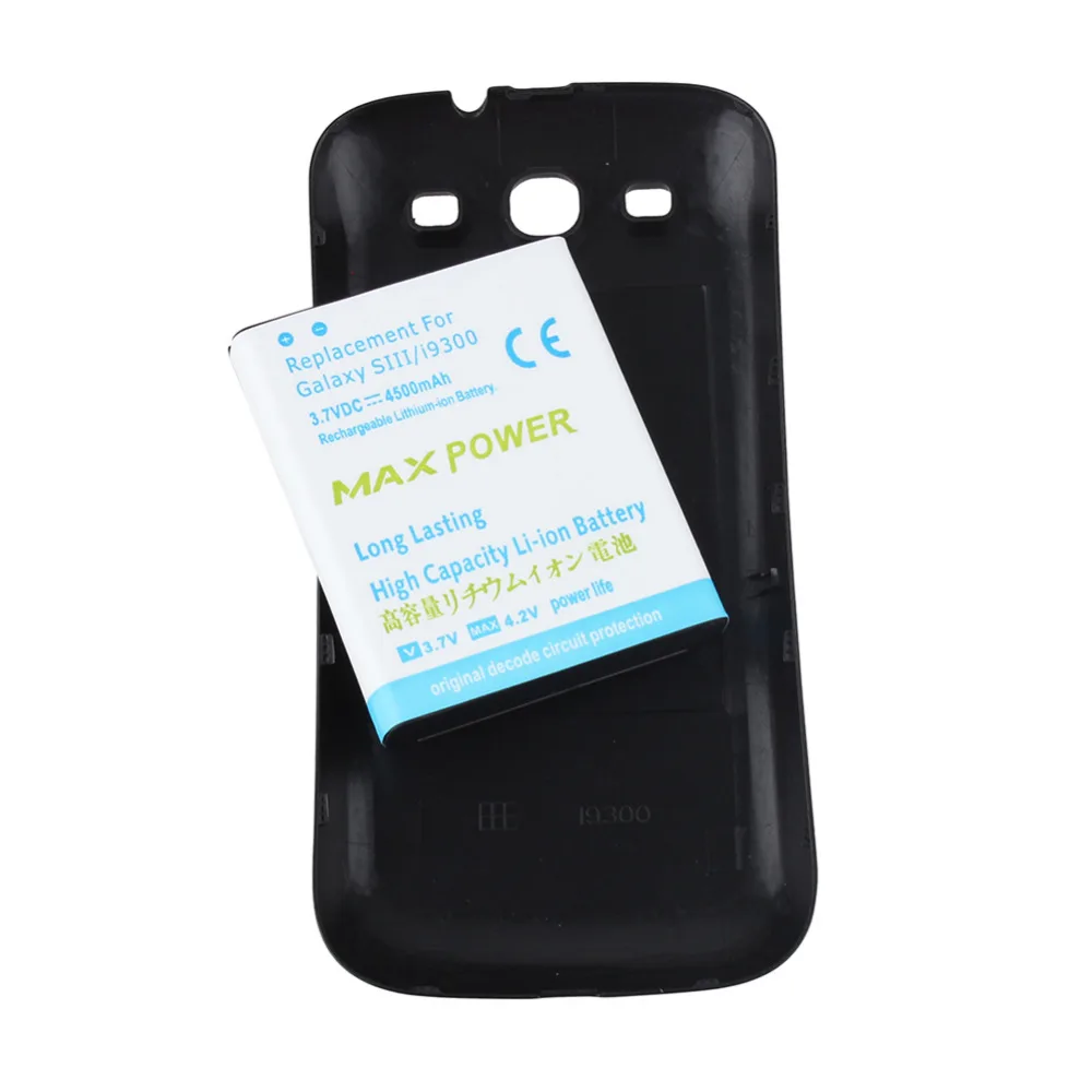 New Rechargeable Extended Backup Thick 4500mAh Battery For Samsung Galaxy S3 SIII I9300 Replacement Battery with Back Cover
New Rechargeable Extended Backup Thick 4500mAh Battery For Samsung Galaxy S3 SIII I9300 Replacement Battery with Back Cover