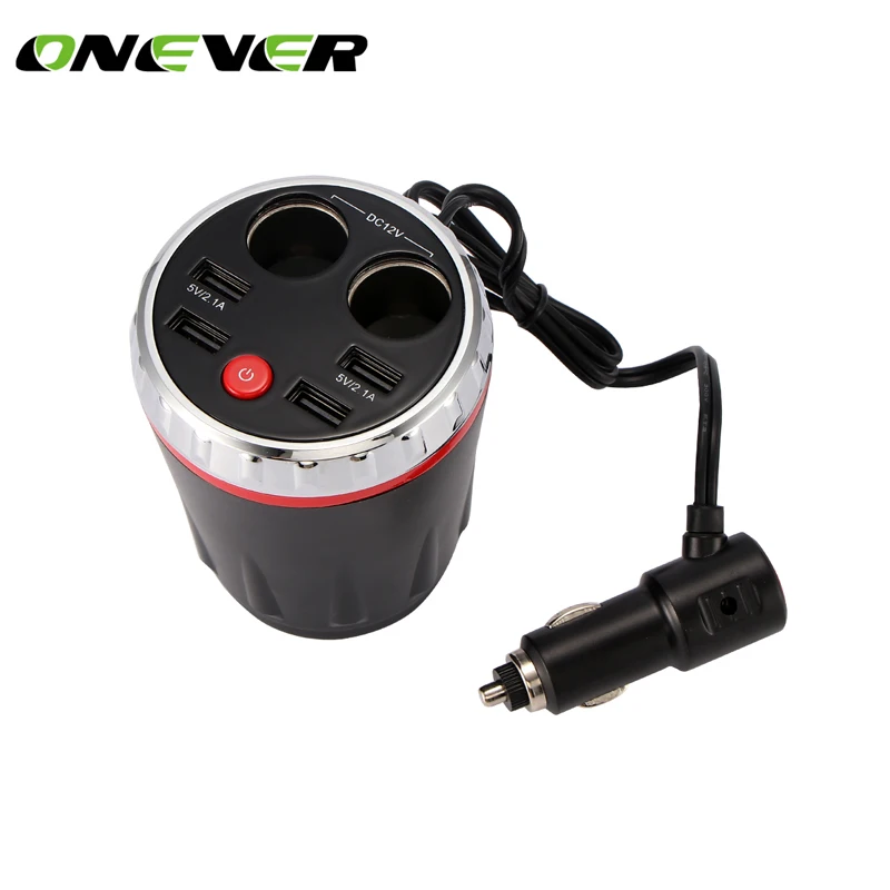 Auto lighter socket Car Charging Cup 4 USB Port 5V 2.1A Intelligent Charging LED Digital Display Power Adapter Cup
Auto lighter socket Car Charging Cup 4 USB Port 5V 2.1A Intelligent Charging LED Digital Display Power Adapter Cup