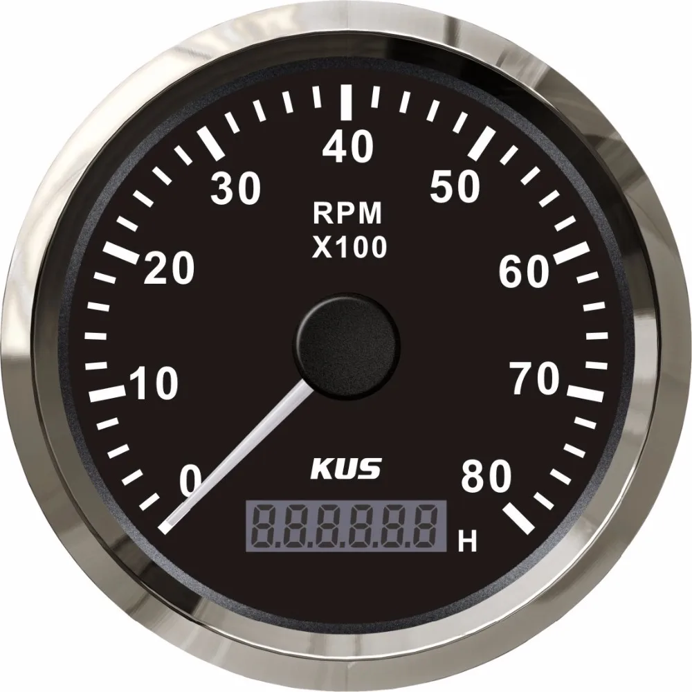 New KUS Marine Tachometer Gauge With LED Hourmeter Boat Truck Car RV Waterproof RPM Tacho Meter 0-8000RPM 85mm Speed Ration 1-10
New KUS Marine Tachometer Gauge With LED Hourmeter Boat Truck Car RV Waterproof RPM Tacho Meter 0-8000RPM 85mm Speed Ration 1-10