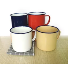 커피 티 컵 향수 크리 에이 티브 빈티지 애호가 에나멜 drinkware 커피 컵 티 컵 인쇄 코팅 에나멜 oa(China)