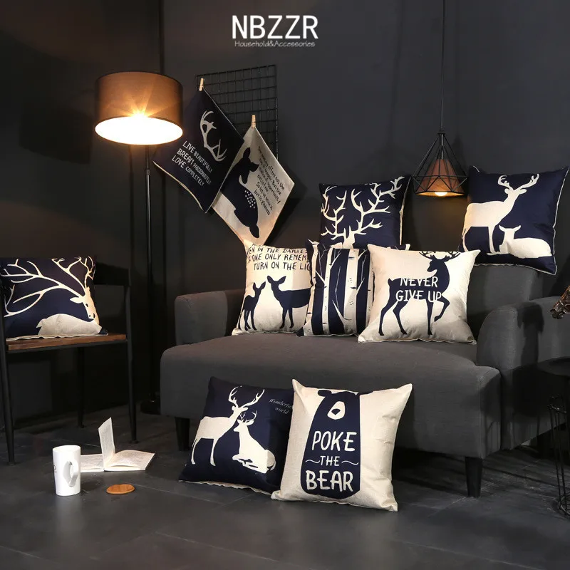 NBZZR 45x45cm Linen Home Elk Bear Letter Pillow Cushion For Car Bed Seat Cushion Core Filling Lumbar Head Support
NBZZR 45x45cm Linen Home Elk Bear Letter Pillow Cushion For Car Bed Seat Cushion Core Filling Lumbar Head Support