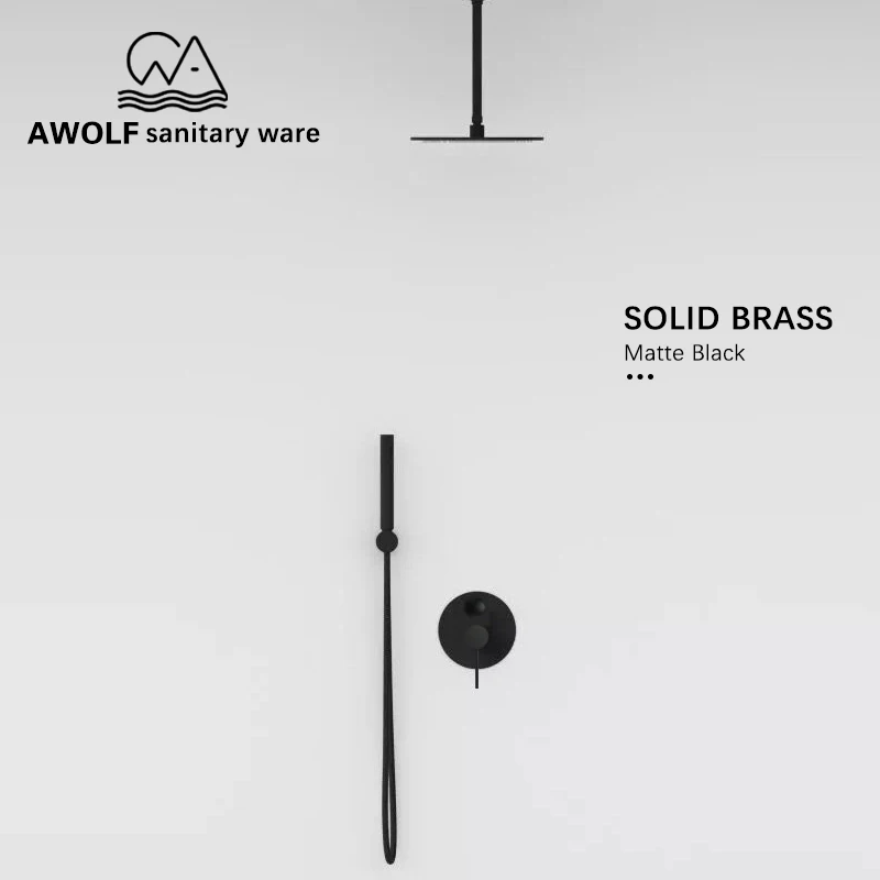 Shower Set Solid Brass Modern Simplicity Bathroom 3 Pcs Shower 8 Inch Top Shower Spout Matte Black Bath Handheld Sprayer AH3020
Shower Set Solid Brass Modern Simplicity Bathroom 3 Pcs Shower 8 Inch Top Shower Spout Matte Black Bath Handheld Sprayer AH3020