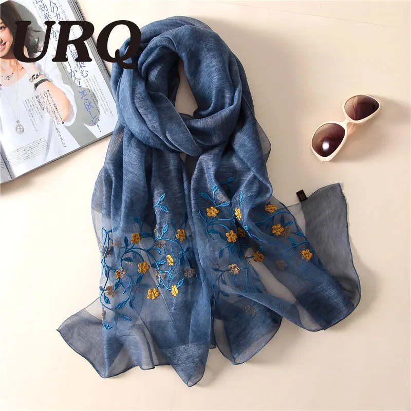 Natural silk Wool Blend spring scarf for women foulard embroidered Chinese style soft bright luxury brand design 063
Natural silk Wool Blend spring scarf for women foulard embroidered Chinese style soft bright luxury brand design 063