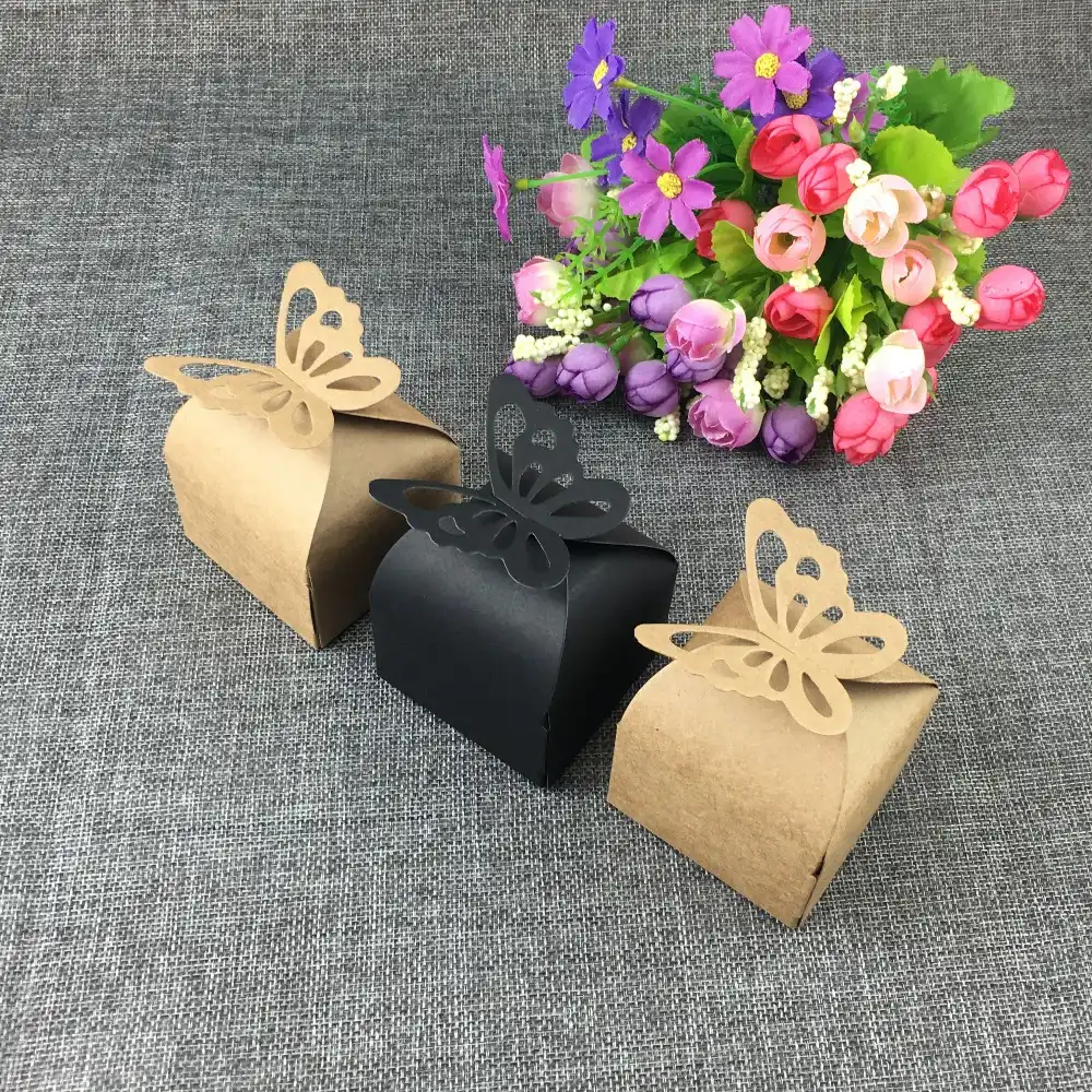 butterfly box wedding candy chocolate cookie printed packaging