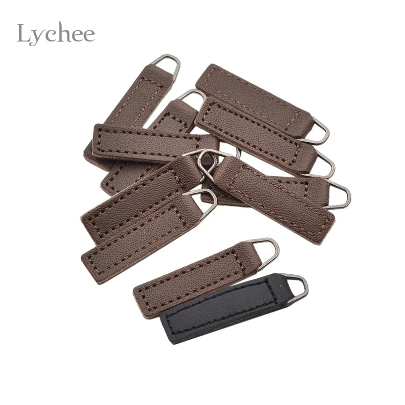Lychee 10pcs Leather Zipper Tag Black Coffee Zip Head DIY Handwork Sewing Tailor Tools Clothing Accessories
Lychee 10pcs Leather Zipper Tag Black Coffee Zip Head DIY Handwork Sewing Tailor Tools Clothing Accessories