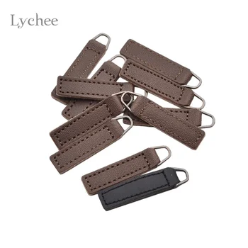 Lychee Life 10pcs Leather Zipper Tag Black Coffee Zip Head DIY Handwork Sewing Tailor Tools Clothing Accessories
Lychee Life 10pcs Leather Zipper Tag Black Coffee Zip Head DIY Handwork Sewing Tailor Tools Clothing Accessories