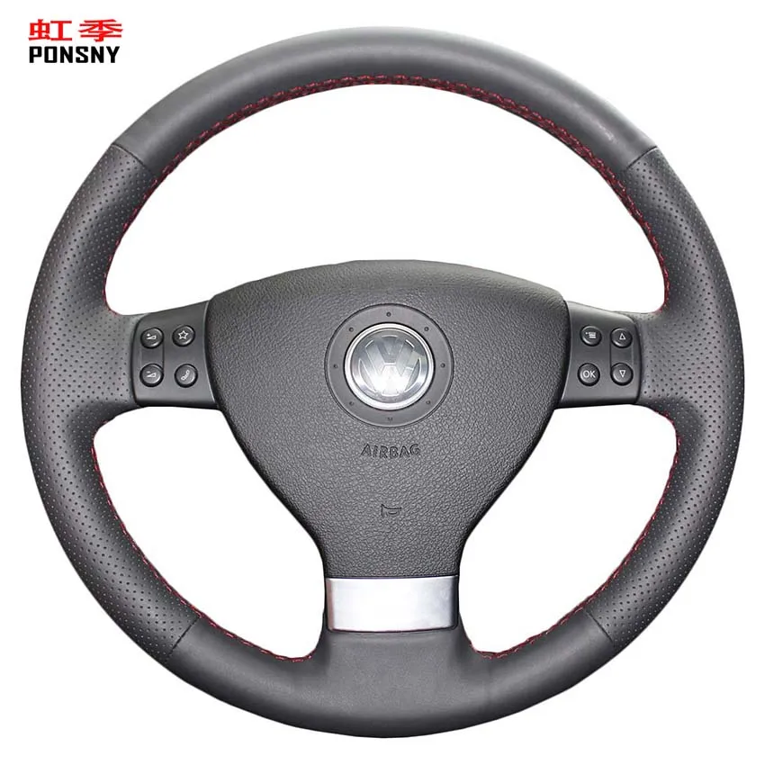 Чехол PONSNY для руля автомобиля, из натуральной кожи, для Volkswagen VW Jetta MK5, Sagitar Bora пленка АТИ-радиация Polo Lavida, Touran, прошитый вручную
Чехол PONSNY для руля автомобиля, из натуральной кожи, для Volkswagen VW Jetta MK5, Sagitar Bora пленка АТИ-радиация Polo Lavida, Touran, прошитый вручную