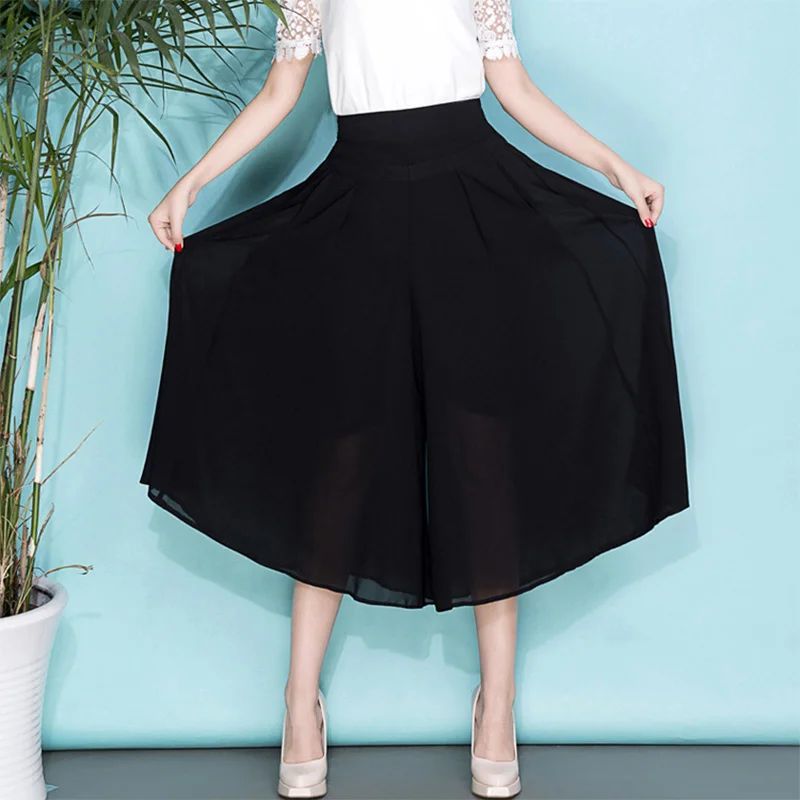 Women's Wide Leg Chiffon Floral Pants Skirt High Waist Ankle-length Plus Size Trousers for Women Summer Loose Office Lady Skirts
Women's Wide Leg Chiffon Floral Pants Skirt High Waist Ankle-length Plus Size Trousers for Women Summer Loose Office Lady Skirts
