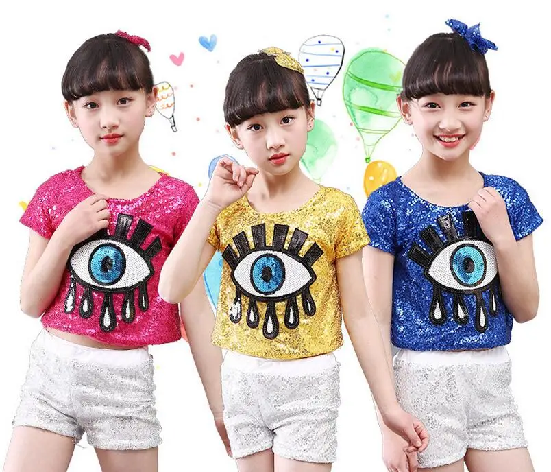 10set/lot Boys Girls Sequins Eyes Vest + Shorts Children's Performance Costumes Modern Jazz Hip-hop Stage Dancewear 110-160cm
10set/lot Boys Girls Sequins Eyes Vest + Shorts Children's Performance Costumes Modern Jazz Hip-hop Stage Dancewear 110-160cm