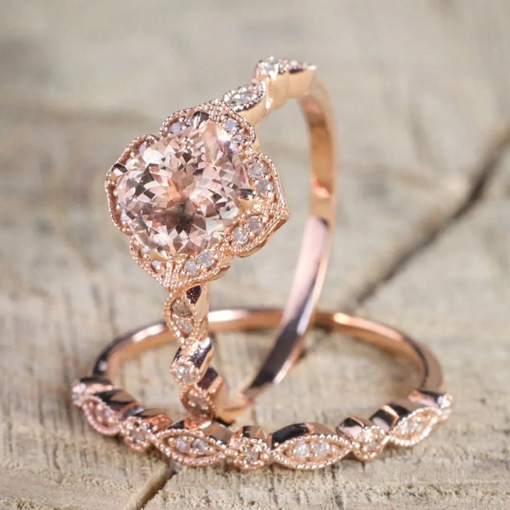 Women 1Pair Ring/Set Rose Gold Filled Wedding Engagement Ring Gift Band Engagement Rings Silver Ring Rose Gold
Women 1Pair Ring/Set Rose Gold Filled Wedding Engagement Ring Gift Band Engagement Rings Silver Ring Rose Gold