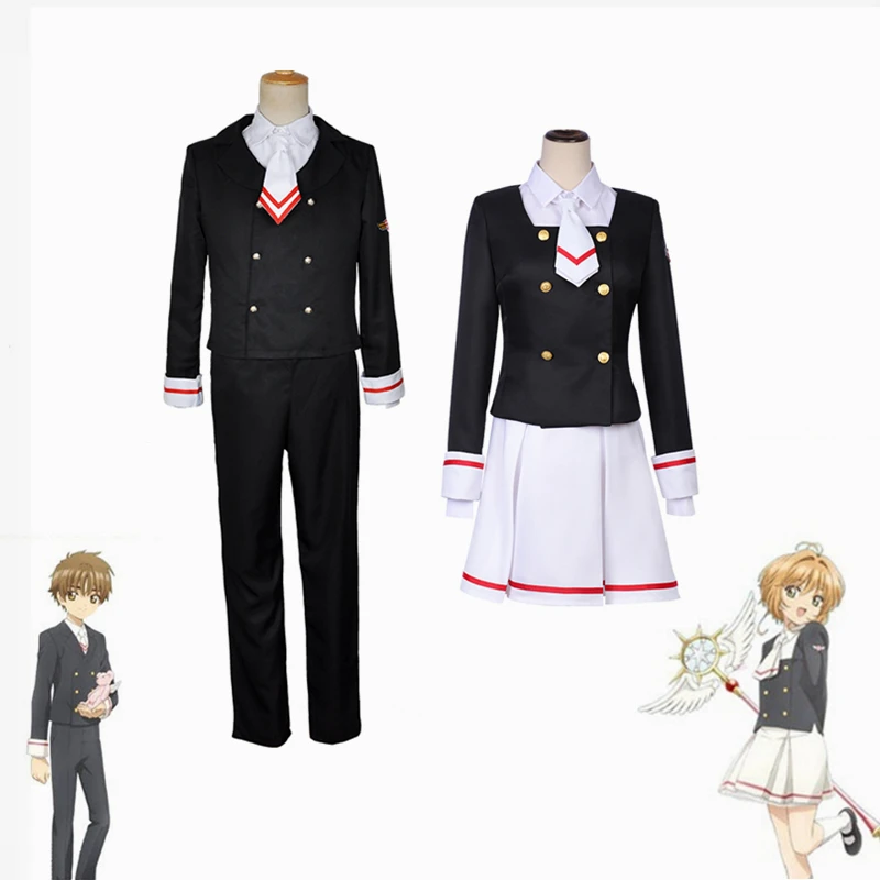 Cardcaptor Sakura CLEAR CARD Kinomoto Sakura Li Syaoran Junior High School Uniform Tops Dress Coat Pants Outfit Cosplay Costumes
Cardcaptor Sakura CLEAR CARD Kinomoto Sakura Li Syaoran Junior High School Uniform Tops Dress Coat Pants Outfit Cosplay Costumes