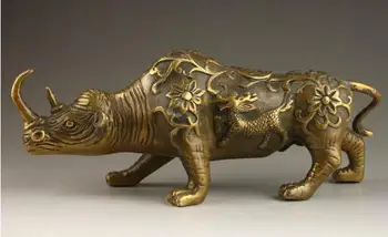 Copper Statue Collectible Decorated Old Handwork Copper Relief Kirin Cattle Big Statue 
Copper Statue Collectible Decorated Old Handwork Copper Relief Kirin Cattle Big Statue