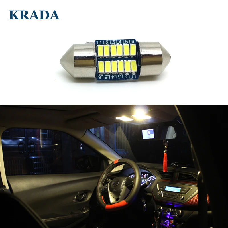 KRADA 10x Car Festoon C5W 28MM Interior White LED Canbus Bulbs for Toyota Corolla Camry Nissan Honda Mitsubishi VW Opel citroen
KRADA 10x Car Festoon C5W 28MM Interior White LED Canbus Bulbs for Toyota Corolla Camry Nissan Honda Mitsubishi VW Opel citroen