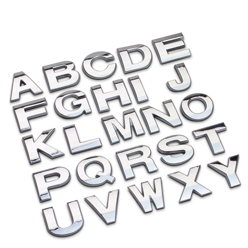 1Piece 3D DIY Metallic Alphabet Stickers Number Car Stickers For Car Motorcycle Decoration Accessories
1Piece 3D DIY Metallic Alphabet Stickers Number Car Stickers For Car Motorcycle Decoration Accessories