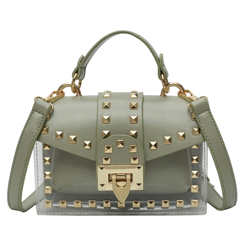 2019 new lady messenger bag Fashion rivet womens Shoulder Bags new style handbag Wild casual jelly transparent bag sac a main
2019 new lady messenger bag Fashion rivet womens Shoulder Bags new style handbag Wild casual jelly transparent bag sac a main
