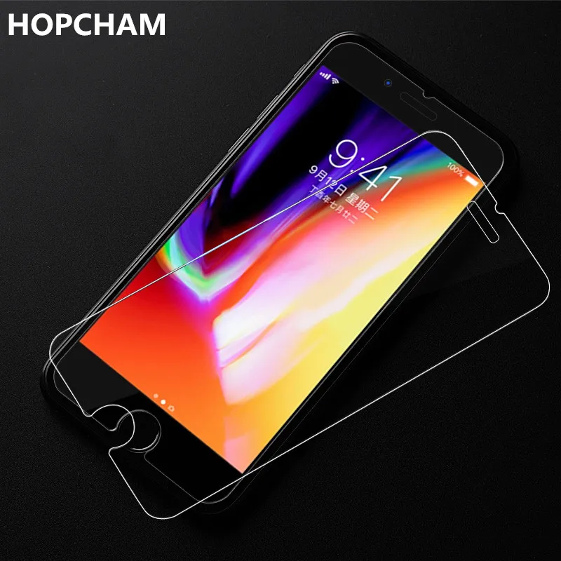 HOPCHAM Защитная пленка для экрана закаленное стекло iPhone 6 6s 7 plus 5s se Samsung Galaxy S4 S5 S6 Note3 4