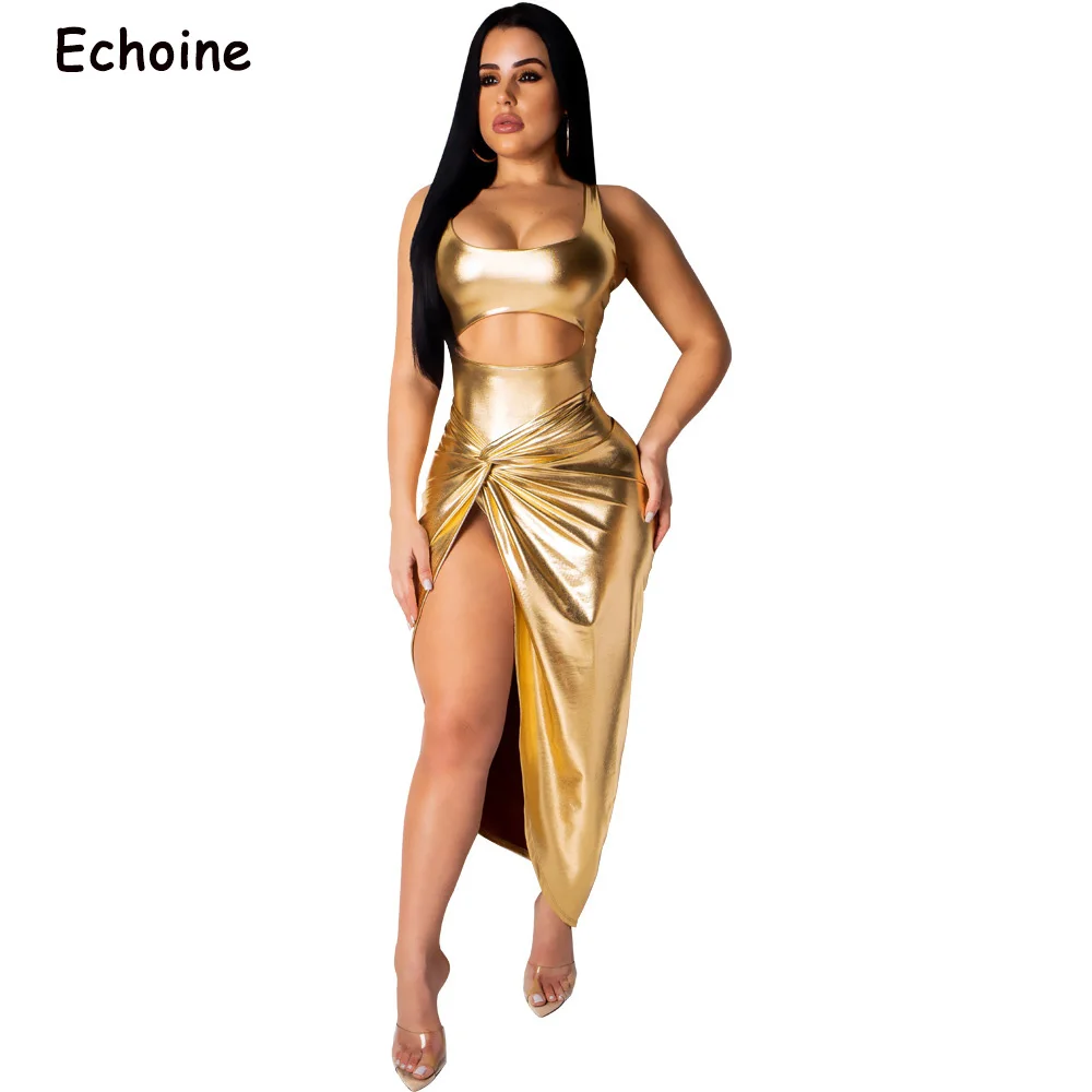 Echoine Dresses Woman Party Night Gold Solid Sexy Dress Banadge High Split Hollow Out Backless Clubwear Dress Dress For Women
Echoine Dresses Woman Party Night Gold Solid Sexy Dress Banadge High Split Hollow Out Backless Clubwear Dress Dress For Women