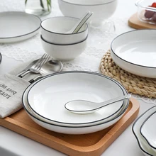 White Dinner Plate Set Ceramic Kitchen Plate Tableware Set Food Dishes Rice Salad Noodles Bowl Soup Kitchen Cook Tool 1pc
White Dinner Plate Set Ceramic Kitchen Plate Tableware Set Food Dishes Rice Salad Noodles Bowl Soup Kitchen Cook Tool 1pc